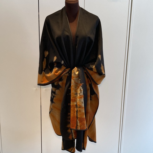 Wool cape and scarf/sash tie dye by an artist - Picture 8 of 17